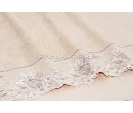 Casabiancheria.it | Coppia asciugamani di spugna Desiree con pizzo asciugamano viso e ospite amazon set asciugamano viso e ospit