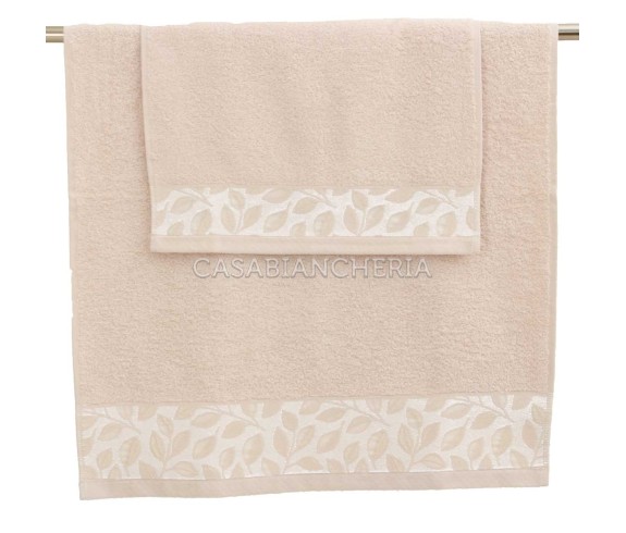 Casabiancheria.it | Coppia asciugamani di spugna Dana bordo jacquard set di asciugamani spugna amazon asciugamano viso e ospite