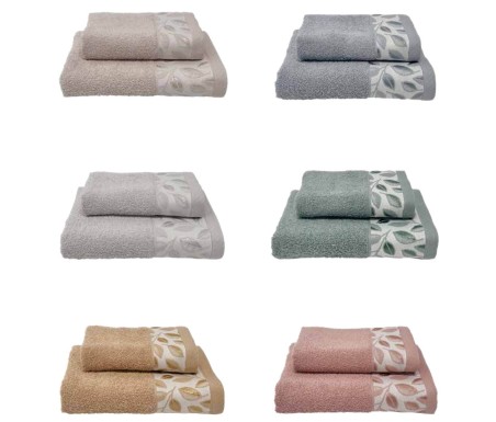 Casabiancheria.it | Coppia asciugamani di spugna Dana bordo jacquard set di asciugamani spugna amazon asciugamano viso e ospite