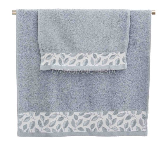 Casabiancheria.it | Coppia asciugamani di spugna Dana bordo jacquard set di asciugamani spugna amazon asciugamano viso e ospite