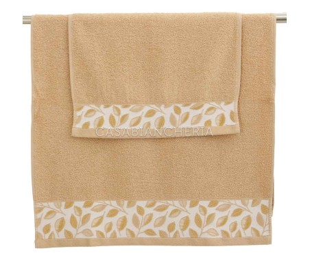 Casabiancheria.it | Coppia asciugamani di spugna Dana bordo jacquard set di asciugamani spugna amazon asciugamano viso e ospite