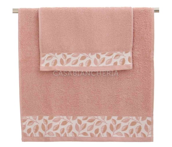 Casabiancheria.it | Coppia asciugamani di spugna Dana bordo jacquard set di asciugamani spugna amazon asciugamano viso e ospite