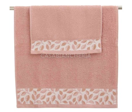 Casabiancheria.it | Coppia asciugamani di spugna Dana bordo jacquard set di asciugamani spugna amazon asciugamano viso e ospite