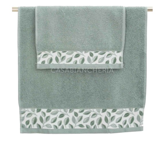 Casabiancheria.it | Coppia asciugamani di spugna Dana bordo jacquard set di asciugamani spugna amazon asciugamano viso e ospite