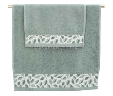 Casabiancheria.it | Coppia asciugamani di spugna Dana bordo jacquard set di asciugamani spugna amazon asciugamano viso e ospite