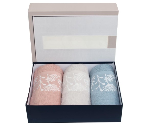 Casabiancheria.it | Coppie asciugamano e ospite Aisha set 3+3 asciugamani di spugna in cotone set asciugamano viso e ospite in s