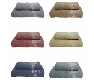 Casabiancheria.it | Coppia asciugamani di spugna Marika bordo jacquard set di asciugamani spugna amazon asciugamano viso e ospit