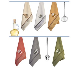 Casabiancheria.it | Strofinaccio di spugna Ambra set 6 pezzi asciugamani da cucina in spugna 