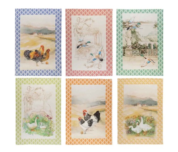 Casabiancheria.it | Strofinaccio Country Italy set 6 pezzi strofinacci di cotone casabiancheria