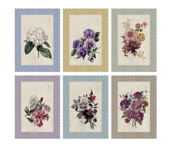 Casabiancheria.it | Strofinaccio Tiffany Fiori set 6 pezzi strofinacci di cotone