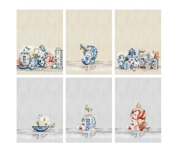 Casabianchria.it | Strofinaccio Tiffany Porcellana set 6 pezzi strofinacci di cotone amazon canovaccio tovaglietta