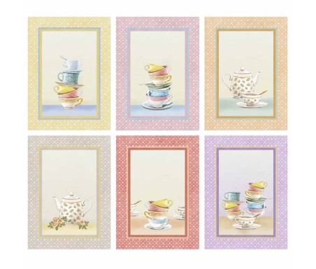 Casabianchria.it | Strofinaccio Tiffany Tea Time set 6 pezzi strofinacci di cotone amazon canovaccio tovaglietta