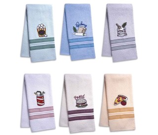 Casabiancheria.it | Strofinaccio di spugna Food set 6 pezzi asciugamani da cucina in spugna 