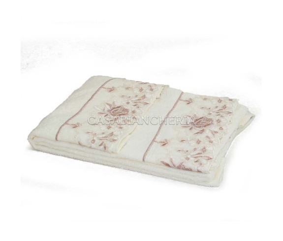 Casabiancheria.it | Set asciugamano e ospite 2+2 Desiree in spugna di cotone asciugamani in spugna amazon set asciugamano viso +