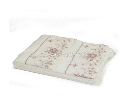 Casabiancheria.it | Set asciugamano e ospite 2+2 Desiree in spugna di cotone asciugamani in spugna amazon set asciugamano viso +