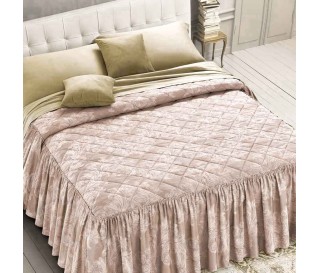 Casabiancheria.it | Copriletto trapuntato matrimoniale GF Ferrari Giada con volant