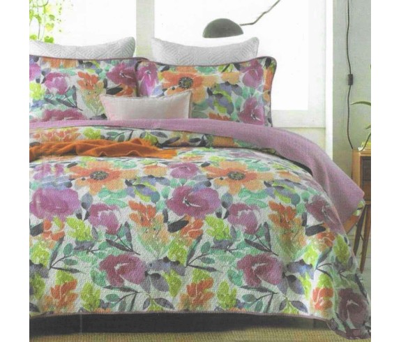 Casabiancheria.it | Copriletto trapuntato matrimoniale GF Ferrari Basic Acquerello + 2 copricuscino trapuntino estivo gianfranco