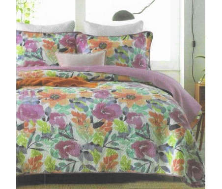 Casabiancheria.it | Copriletto trapuntato matrimoniale GF Ferrari Basic Acquerello + 2 copricuscino trapuntino estivo gianfranco