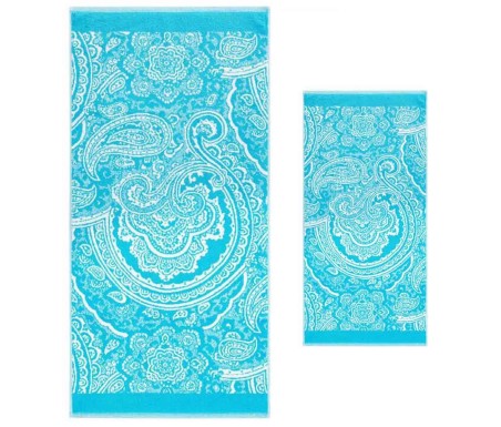 Casabiancheria.it | Coppia asciugamani di spugna Granfoulard Bassetti Mergellina set asciugamano viso e ospite bassetti