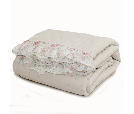 Casabiancheria.it | Copriletto trapuntato matrimoniale con volant Flourish trapuntino leggero amazon copriletto estivo