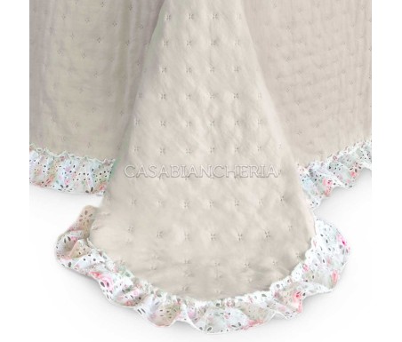 Casabiancheria.it | Copriletto trapuntato matrimoniale con volant Flourish trapuntino leggero amazon copriletto estivo