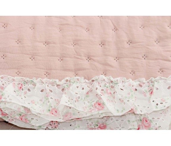 Casabiancheria.it | Copriletto trapuntato matrimoniale con volant Flourish trapuntino leggero amazon copriletto estivo