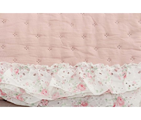 Casabiancheria.it | Copriletto trapuntato matrimoniale con volant Flourish trapuntino leggero amazon copriletto estivo