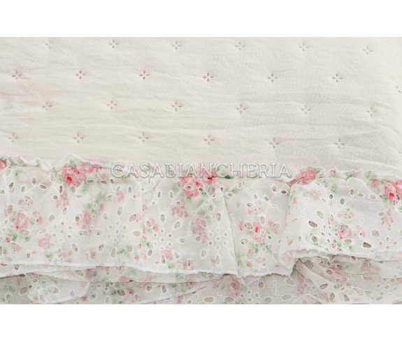 Casabiancheria.it | Copriletto trapuntato matrimoniale con volant Flourish trapuntino leggero amazon copriletto estivo