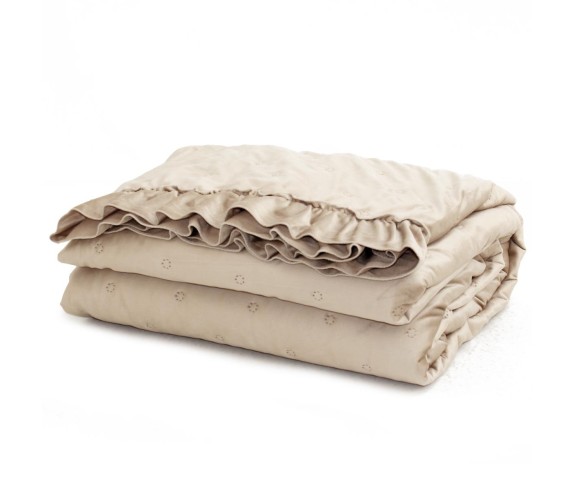 Casabiancheria.it | Copriletto trapuntato matrimoniale con volant Allure in velluto trapuntino leggero amazon copriletto estivo 