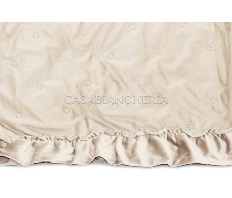 Casabiancheria.it | Copriletto trapuntato matrimoniale con volant Allure in velluto trapuntino leggero amazon copriletto estivo 