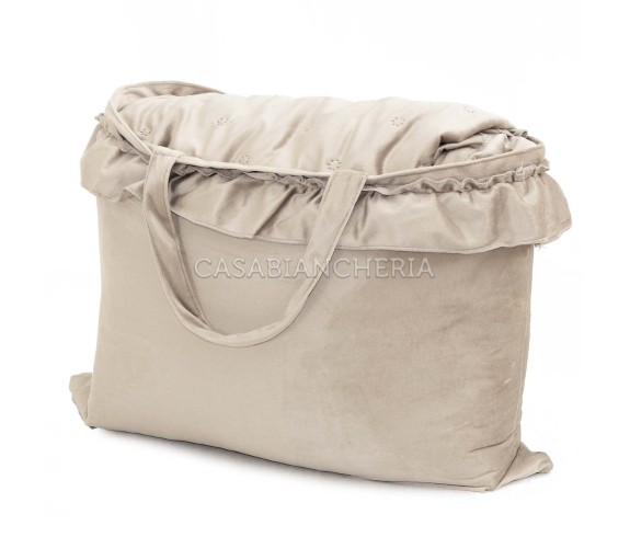 Casabiancheria.it | Copriletto trapuntato matrimoniale con volant Allure in velluto trapuntino leggero amazon copriletto estivo 