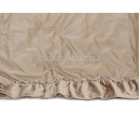 Casabiancheria.it | Copriletto trapuntato matrimoniale con volant Allure in velluto trapuntino leggero amazon copriletto estivo 