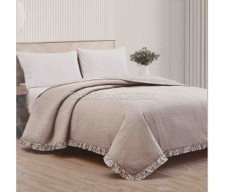 Casabiancheria.it | Copriletto trapuntato matrimoniale Louise Foglia con trapuntino estivo amazon copriletto con gala