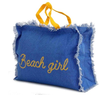Casabiancheria.it | Borsa da mare con cerniera Beach Girl borsa da spiaggia amazon