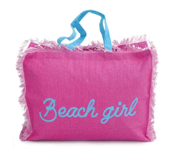 Casabiancheria.it | Borsa da mare con cerniera Beach Girl borsa da spiaggia amazon