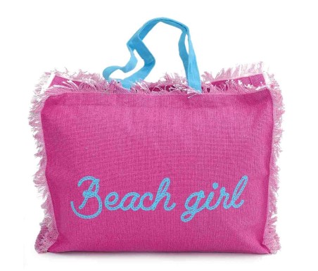 Casabiancheria.it | Borsa da mare con cerniera Beach Girl borsa da spiaggia amazon