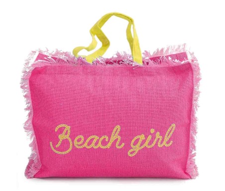 Casabiancheria.it | Borsa da mare con cerniera Beach Girl borsa da spiaggia amazon