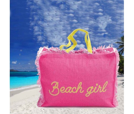 Casabiancheria.it | Borsa da mare con cerniera Beach Girl borsa da spiaggia amazon