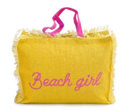 Casabiancheria.it | Borsa da mare con cerniera Beach Girl borsa da spiaggia amazon