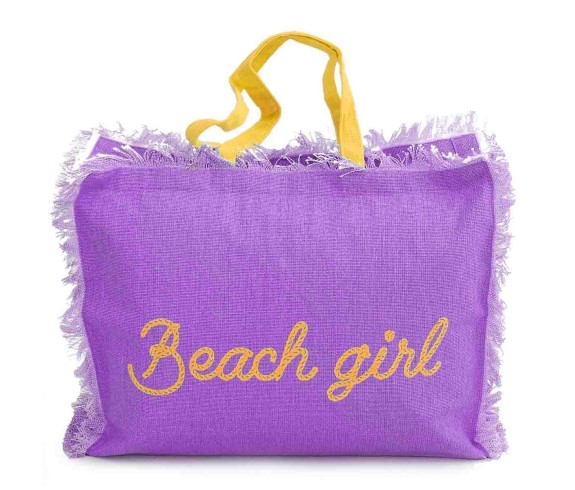 Casabiancheria.it | Borsa da mare con cerniera Beach Girl borsa da spiaggia amazon