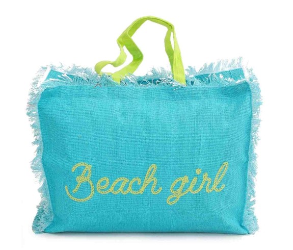 Casabiancheria.it | Borsa da mare con cerniera Beach Girl borsa da spiaggia amazon