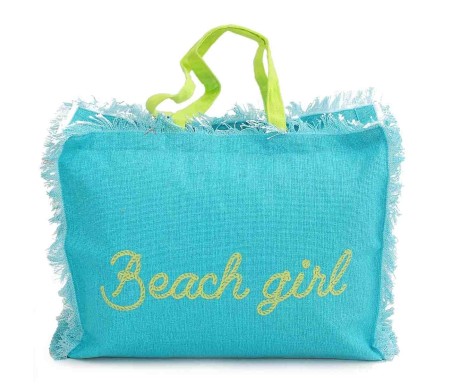 Casabiancheria.it | Borsa da mare con cerniera Beach Girl borsa da spiaggia amazon
