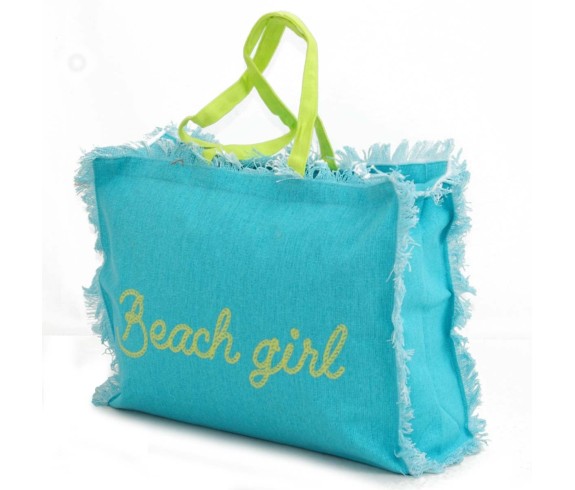 Casabiancheria.it | Borsa da mare con cerniera Beach Girl borsa da spiaggia amazon