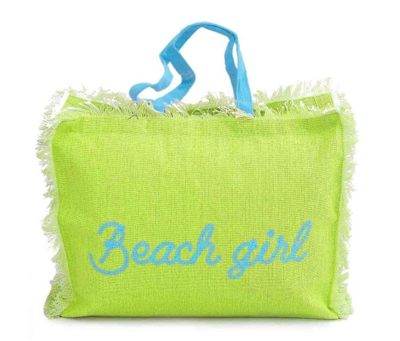 Casabiancheria.it | Borsa da mare con cerniera Beach Girl borsa da spiaggia amazon