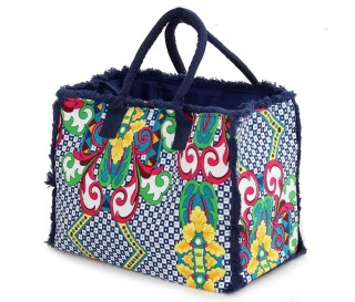 Casabiancheria.it | Borsa da mare con cerniera Sicily borsa da spiaggia in tessuto con tasche e cerniera 2