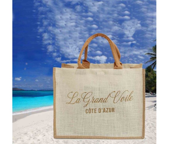 Casabiancheria.it | Borsa da mare con cerniera La Grand Voile borsa da spiaggia in tessuto con tasche e cerniera