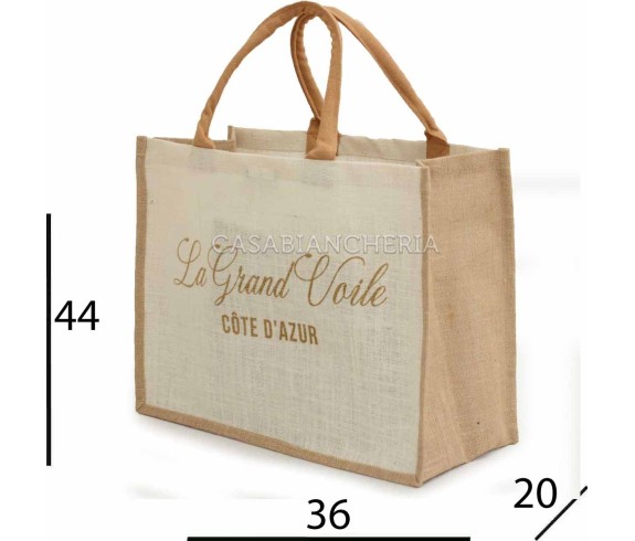 Casabiancheria.it | Borsa da mare con cerniera La Grand Voile borsa da spiaggia in tessuto con tasche e cerniera