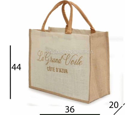 Casabiancheria.it | Borsa da mare con cerniera La Grand Voile borsa da spiaggia in tessuto con tasche e cerniera