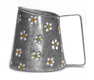 Casabiancheria.it | Portavaso Foxglove caraffa in metallo zincato con manici vasetti in metallo portavaso da interno e esterno