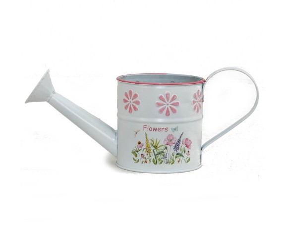 Casabiancheria.it | Portavaso Galanthus annaffiatoio in metallo zincato con manici vasetti in metallo portavaso da interno e est